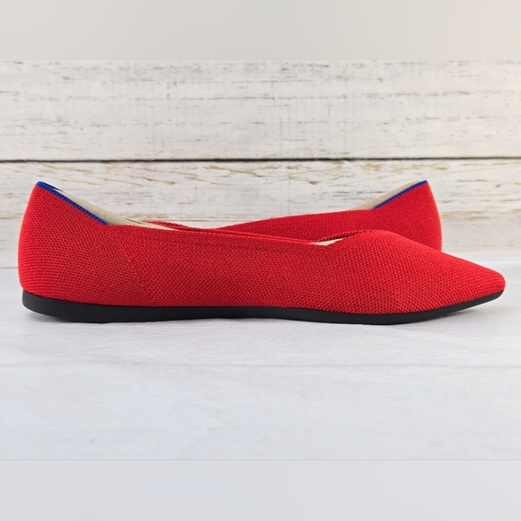 Rothy's Ballet Flats Pointed Toe Bright Red Women's Size 8.5 - Picture 8 of 14